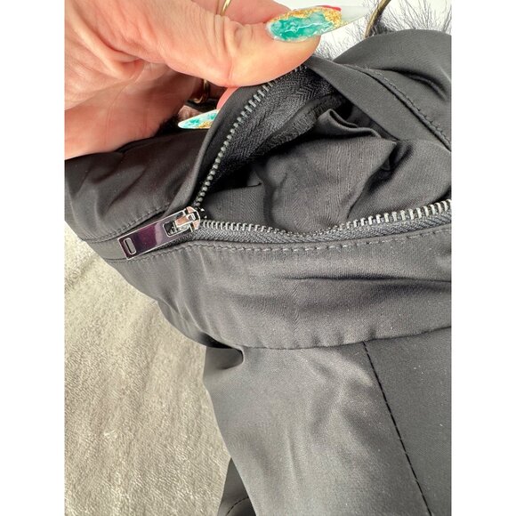 ZARA WOMAN Black Faux Fur Trimmed Winter Coat Full Zip - Picture 6 of 16